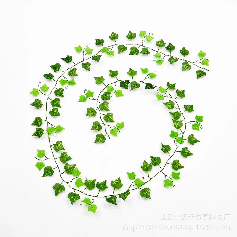 Guirnalda navideña colgante de seda verde DecorBites™ para decoración del hogar y el jardín