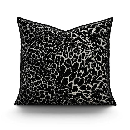 Funda de cojín DecorBites™ con estampado de cebra dorado en jacquard - Decoración moderna de lujo