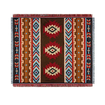 بطانية أريكة ونسيج قطني هندسي محبوك من DecorBites™