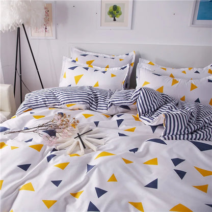 DecorBites™ Cartoon Printed Bedding Set: Bed Sheet, Duvet Cover, Pillowcases