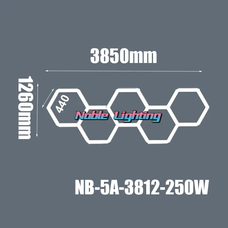 DecorBites™ 6500K LED Hexagrid System for Workshop, Gym, Studio - 2 Year Warranty