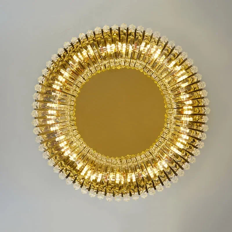 DecorBites™ Crystal Ring LED Ceiling Lamp: Modern Luxury for Home Décor
