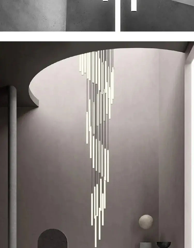 LED Spiral Staircase Ceiling Chandelier
