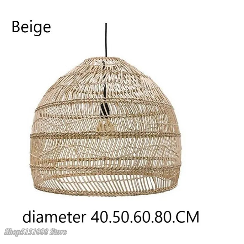 DecorBites™ Elegant Rattan Wave Pendant Light for Modern Rustic Home Decor
