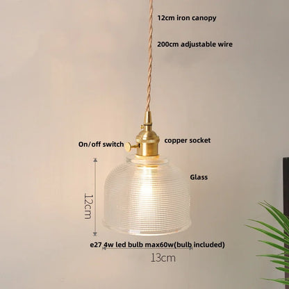DecorBites™ LED Pendant Lamp Clear Glass Sconce Modern Minimalism Stair Light