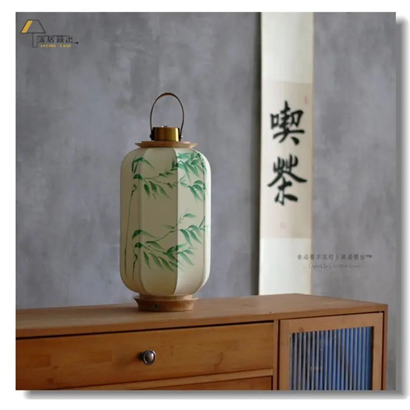 DecorBites™ Chinese Fabric Desk Lamp: Antique Handheld Palace Lantern, Ancient Style Atmosphere Light