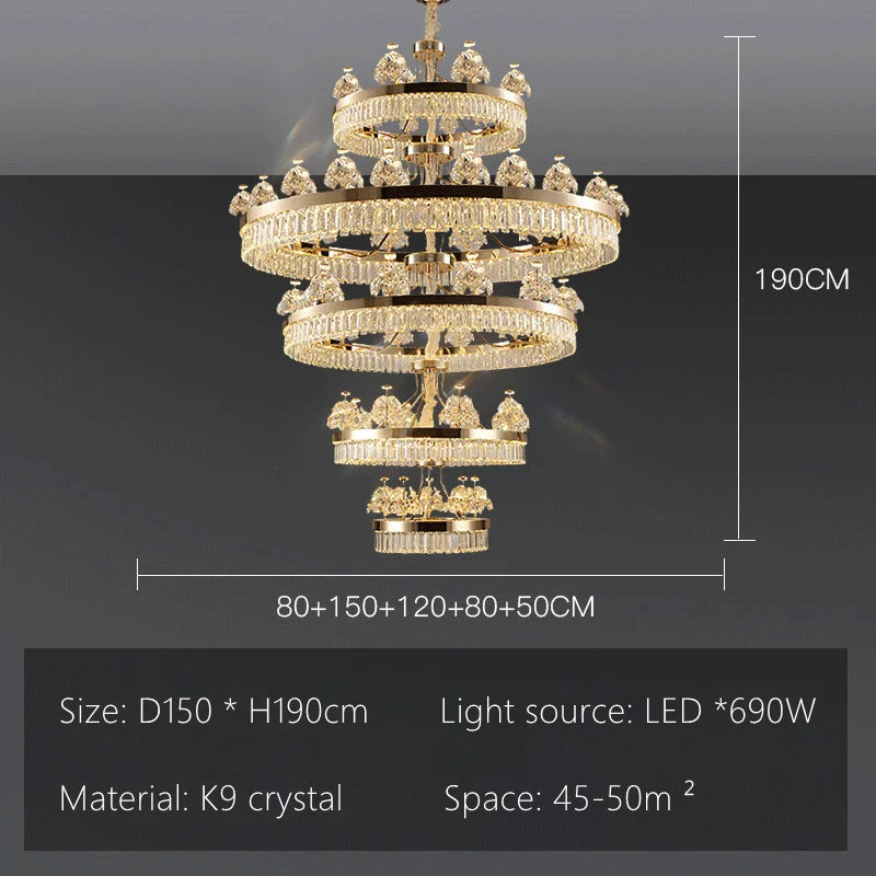 Decorbites™ Luxus-Kristall-Deckenleuchter – Elegante Hängelampe für Wohnzimmer-Dekoration