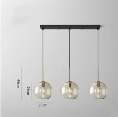 DecorBites™ Industrial Retro LED Glass Pendant Light Chandelier for Kitchen Restaurant