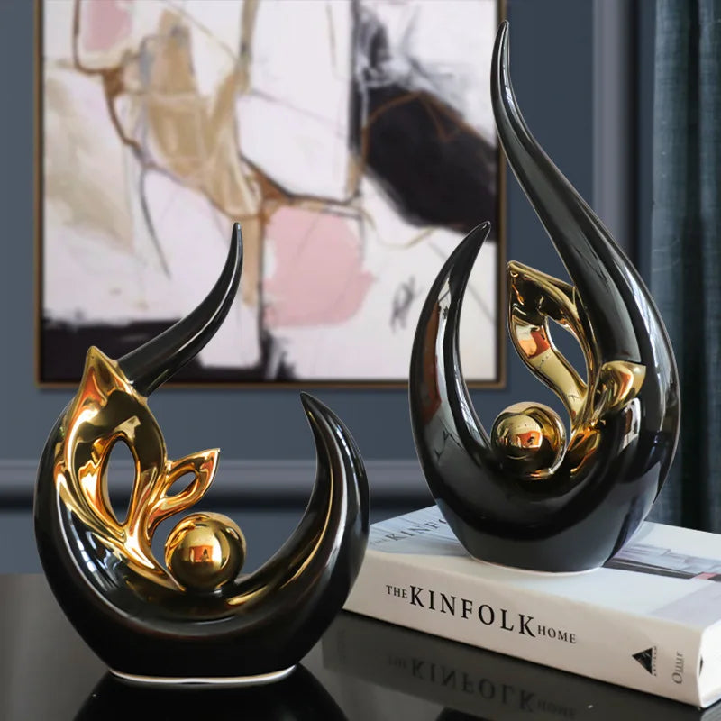 DecorBites™ Lifelike Nordic Ceramic Figurine for Home Office Decor & Desk Craft Gift