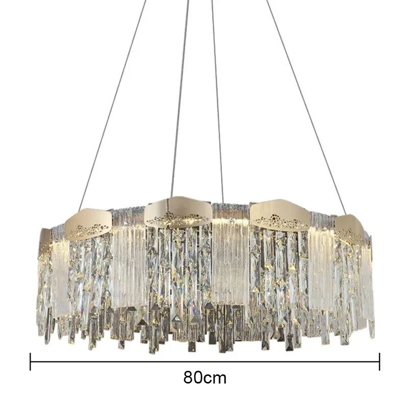 DecorBites™ Crystal Ceiling Chandelier: Modern Luxury Lighting for Living Room, Dining Room, Bedroom