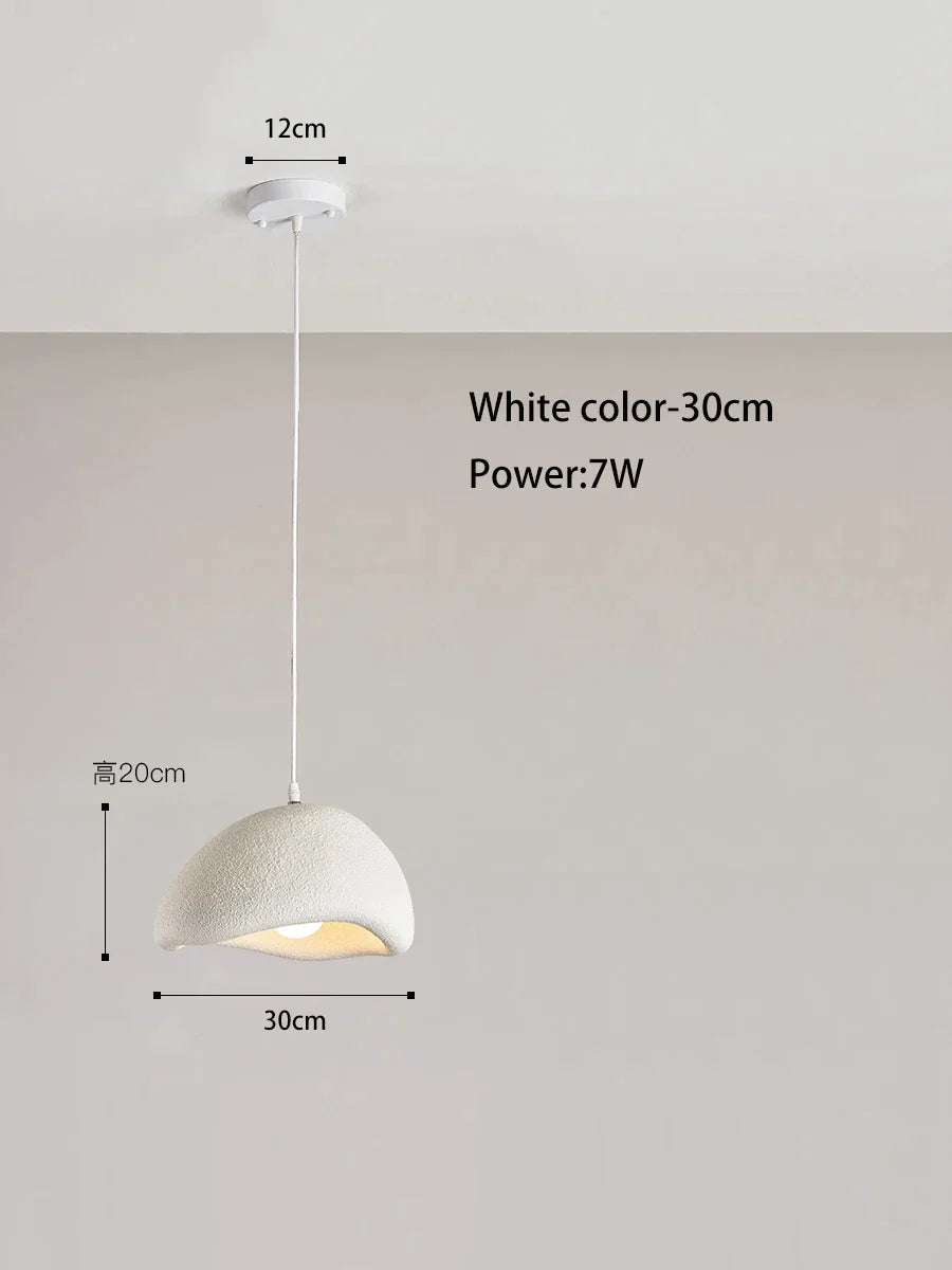 Lámpara colgante LED de cemento DecorBites™ estilo nube color crema - Lámpara colgante moderna