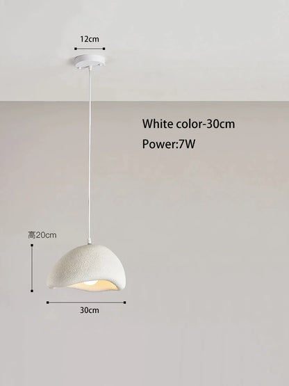 Lámpara colgante LED de cemento DecorBites™ estilo nube color crema - Lámpara colgante moderna