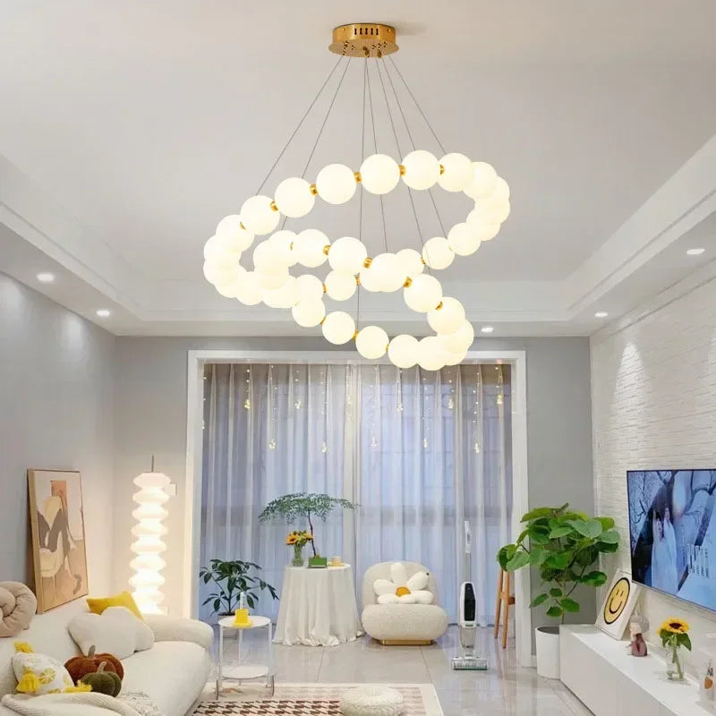 DecorBites™ LED Acrylic Chandelier for Living Room Bedroom Hall Pendant Lamps