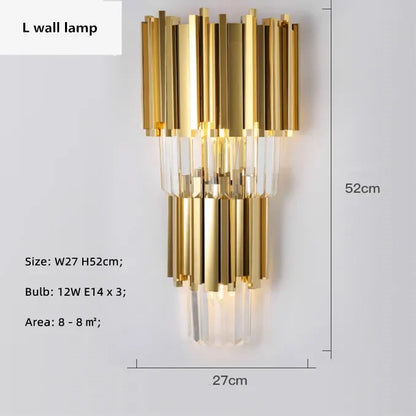 DecorBites™ Gold Crystal Chandelier: Modern Luxury LED Pendant Lights for Living, Dining, Bedroom Decor