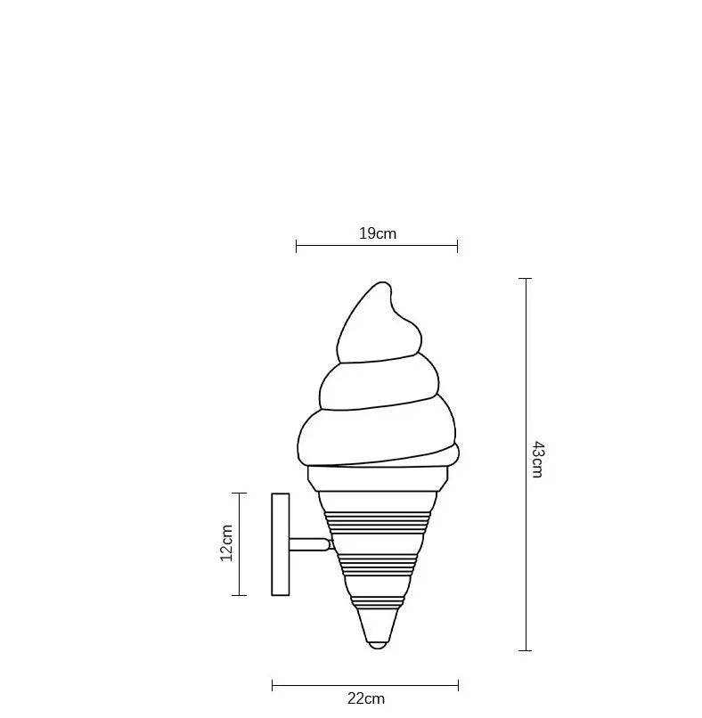 DecorBites™ Ice Cream LED Wall Sconce: Modern Kids Room & Bar Lighting Fixtures