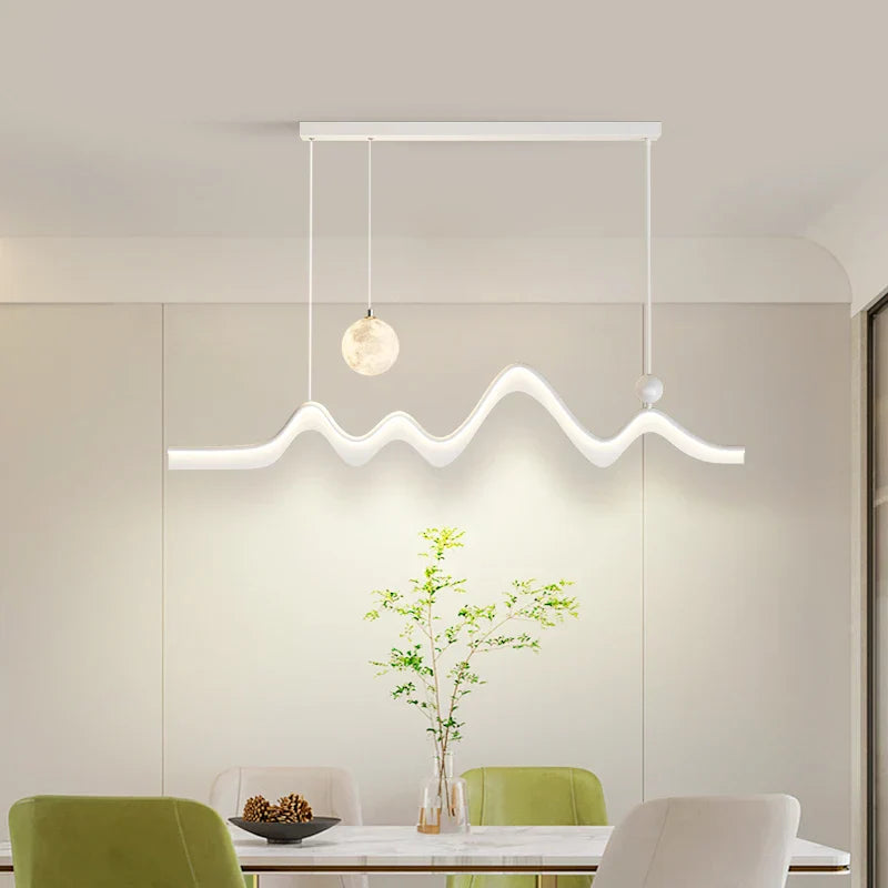 DecorBites™ LED Chandelier: Modern Minimalist Pendant Light for Dining Room, Kitchen, Home Lighting