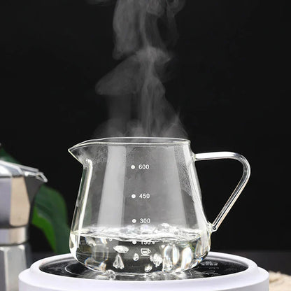DecorBites™ Glass Coffee Pot Server 400/600ML - Reusable Coffee Carafe for Milk, Juice, Tea