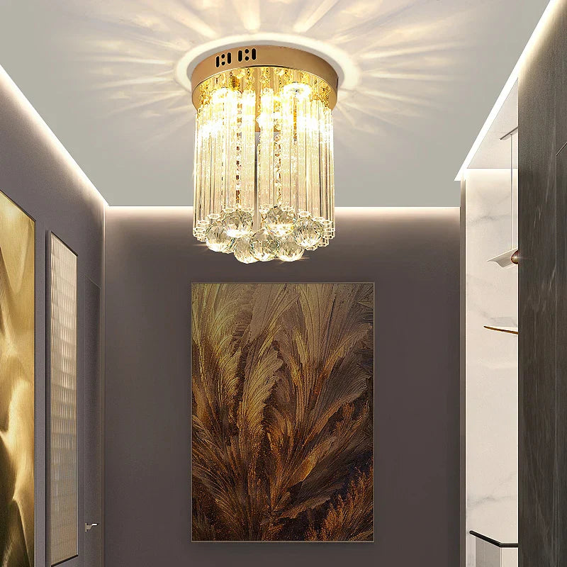 DecorBites™ Elegant Crystal Ceiling Light for Entryway, Stairs, and Hallway