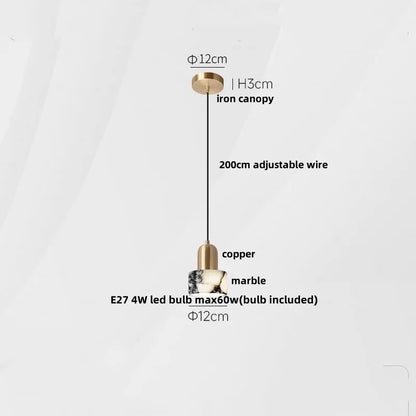 وحدة إضاءة LED نحاسية صفراء من DecorBites™ لغرفة الطعام والمطبخ