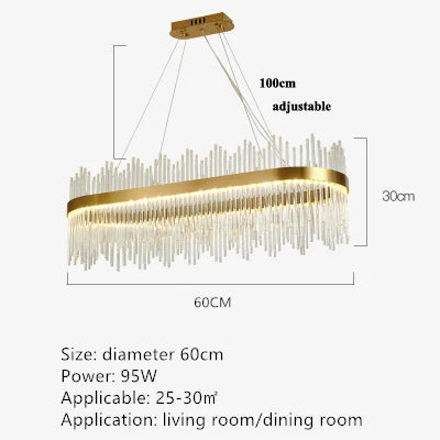 DecorBites™ Crystal Pendant Chandelier Remote Control Dimmable LED Lighting