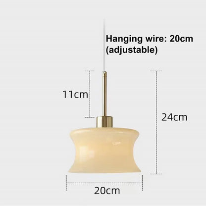 DecorBites™ Glass Chandelier: Retro, Post-modern Bedroom & Balcony Lamp, Single-Head Bay Window