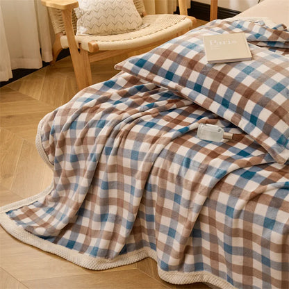 DecorBites™ Japanese Milk Velvet Blanket: Soft, Thick, and Cozy for All Seasons