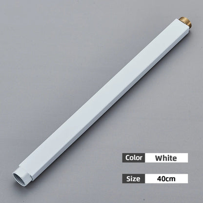 أنبوب تمديد صنبور دش الحمام الأسود من DecorBites™ - دائري ومربع 30/40 سم واجهة عامة