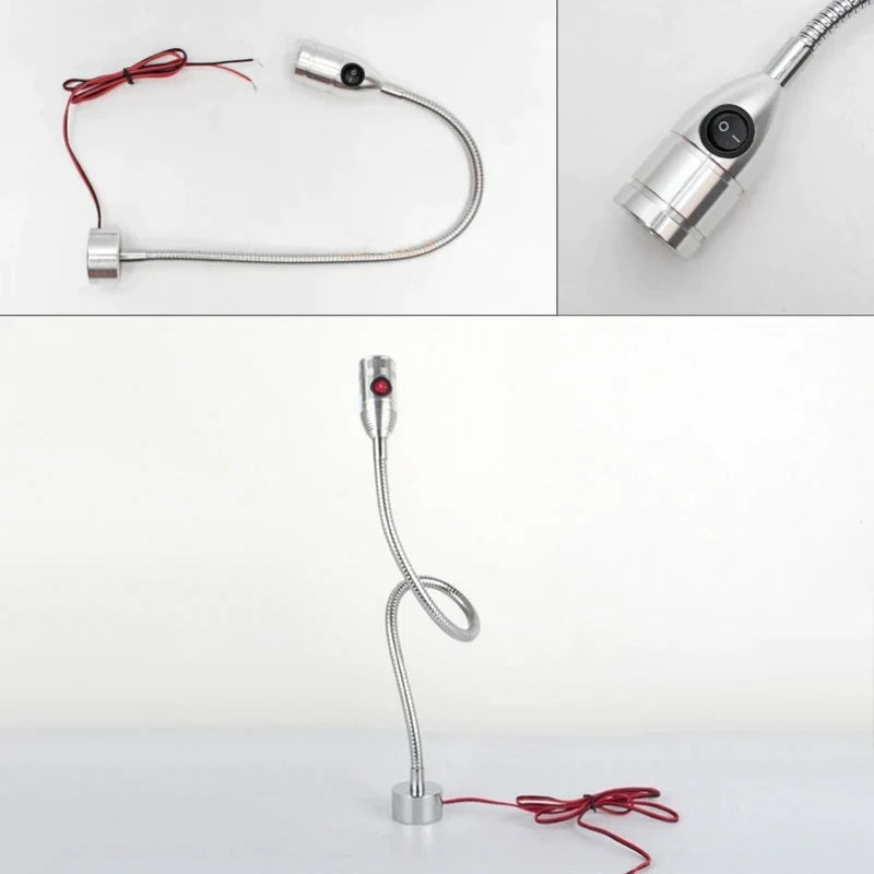 DecorBites™ LED Gooseneck Work Light 3W Industrial Hose Lamp with Switch