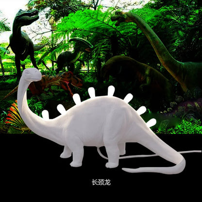 DecorBites™ Brontosaurus T-Rex Dinosaur Resin LED Desk Lamp for Bedroom Home Decor