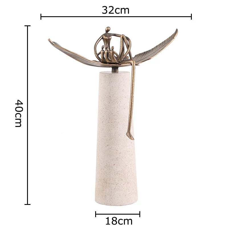 DecorBites™ Abstract Character Marble Sculpture Room Decor