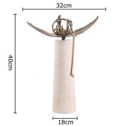 DecorBites™ Abstract Character Marble Sculpture Room Decor