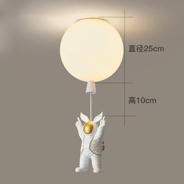 Lámpara colgante de bola de cristal de astronauta LED™ Decorbites para habitación de niños
