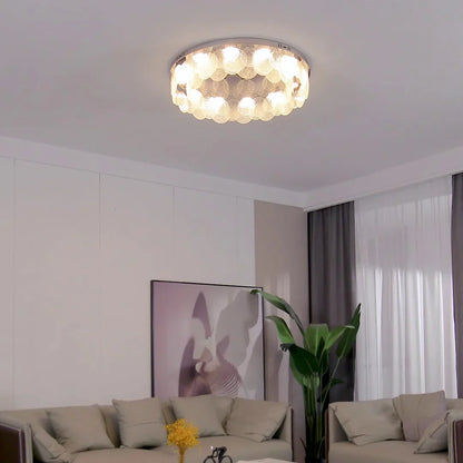 DecorBites™ LED Ceiling Light Stainless Steel Glass Parlor Bedroom Fixture