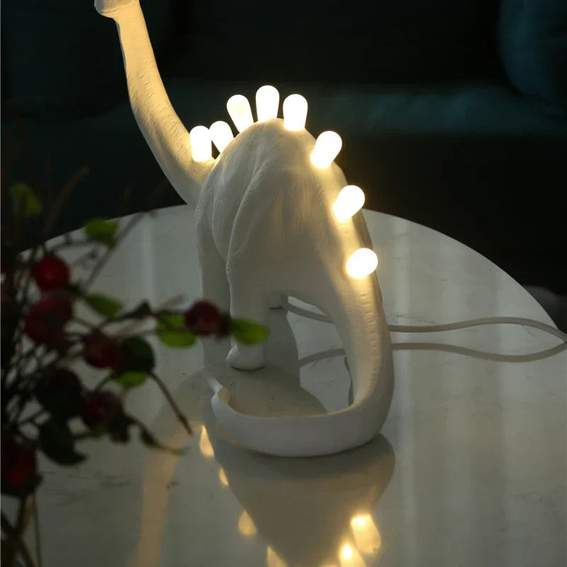 DecorBites™ Brontosaurus T-Rex Dinosaur Resin LED Desk Lamp for Bedroom Home Decor