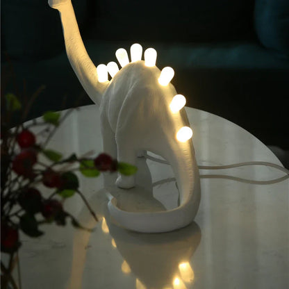 DecorBites™ Brontosaurus T-Rex Dinosaur Resin LED Desk Lamp for Bedroom Home Decor