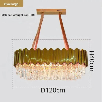 DecorBites™ Crystal Ceiling Chandelier: Luxury Round LED Light for Living Room, Artistic Home Decor