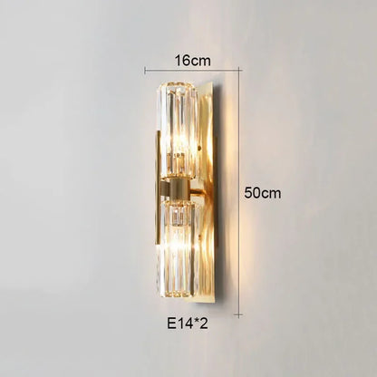 DecorBites™ Crystal Wall Lamp: Luxury LED Indoor Lighting for Bedroom & Living Room