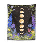 Decobites Moon Phase Purple Plant Star Floral Wall Tapestry