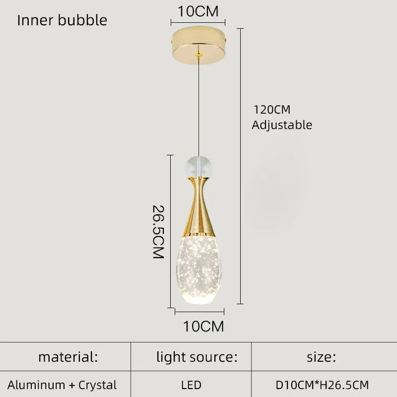 Lámpara de araña LED de cristal DecorBites™ para la decoración del comedor