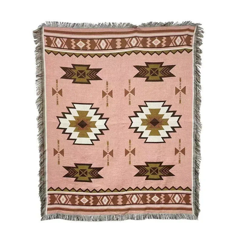 DecorBites™ Bohemian Classic Design Thread Blanket and Throw