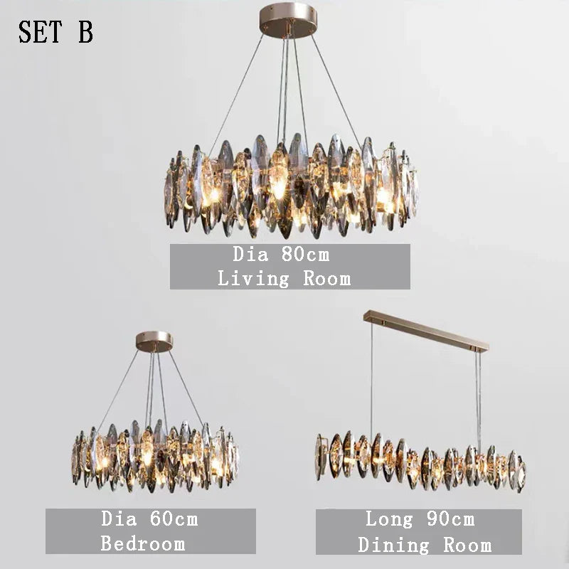 DecorBites™ Kristal 2024 Chandelier LED Light for Dining and Living Room Decor