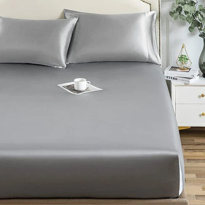 Decobites High-Quality Rayon Satin Bed Sheets King Queen Full Twin Single Double Bed Linen