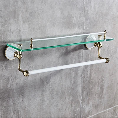 DecorBites™ Bathroom Accessories Set: Gold Finish Paper Holder, Towel Bar, Soap Holder, Towel Rack & More