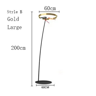 DecorBites™ Circular Luminescence LED Floor Lamp for Living Room Bedroom Hotel Decor