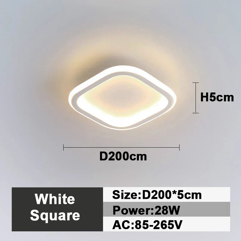 Lámpara de techo LED DecorBites™: Iluminación interior cuadrada y redonda, para dormitorio, recibidor, luz blanca neutra/fría/cálida