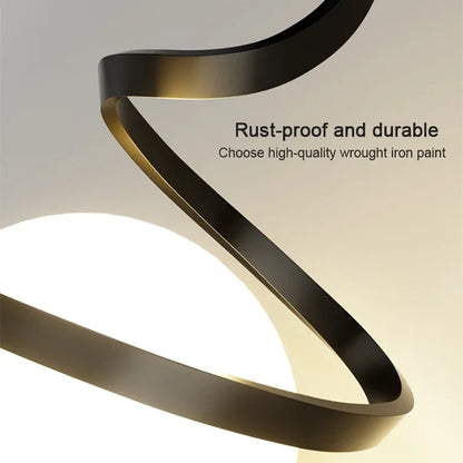 Nordic Metal Cord Pendant Light in White, Black, or Gold