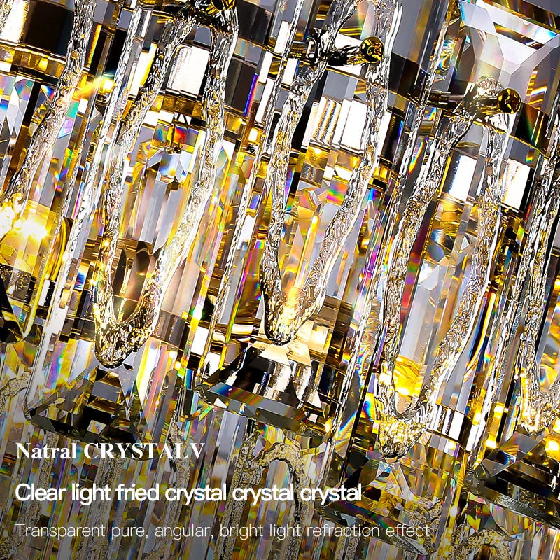 DecorBites™ Crystal Chandelier: Modern High-End Luxury for Living, Dining & Master Bedrooms