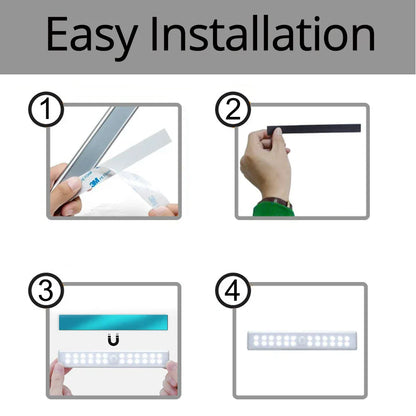 DecorBites™ LED Motion Sensor Night Light for Cabinets Wardrobe Bedroom - 6/10 LEDs