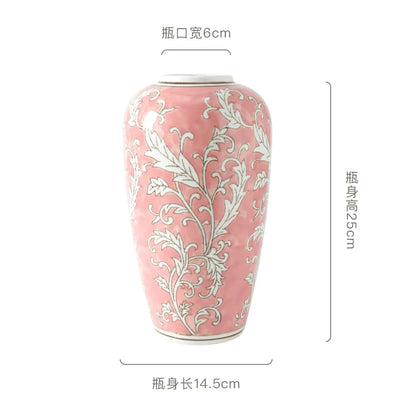 DecorBites™ Blue White Porcelain Vase Chinese Retro Home Decor Flower Vase