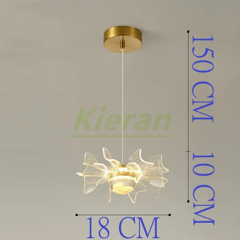 DecorBites™ Butterfly LED Chandelier: Nordic Modern UFO Pendent Lamp for Home Decor